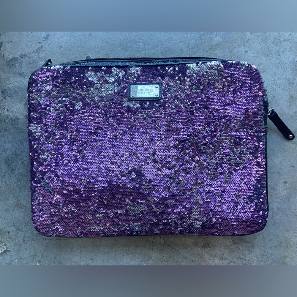Nine West Purple Sequin Laptop Bag
